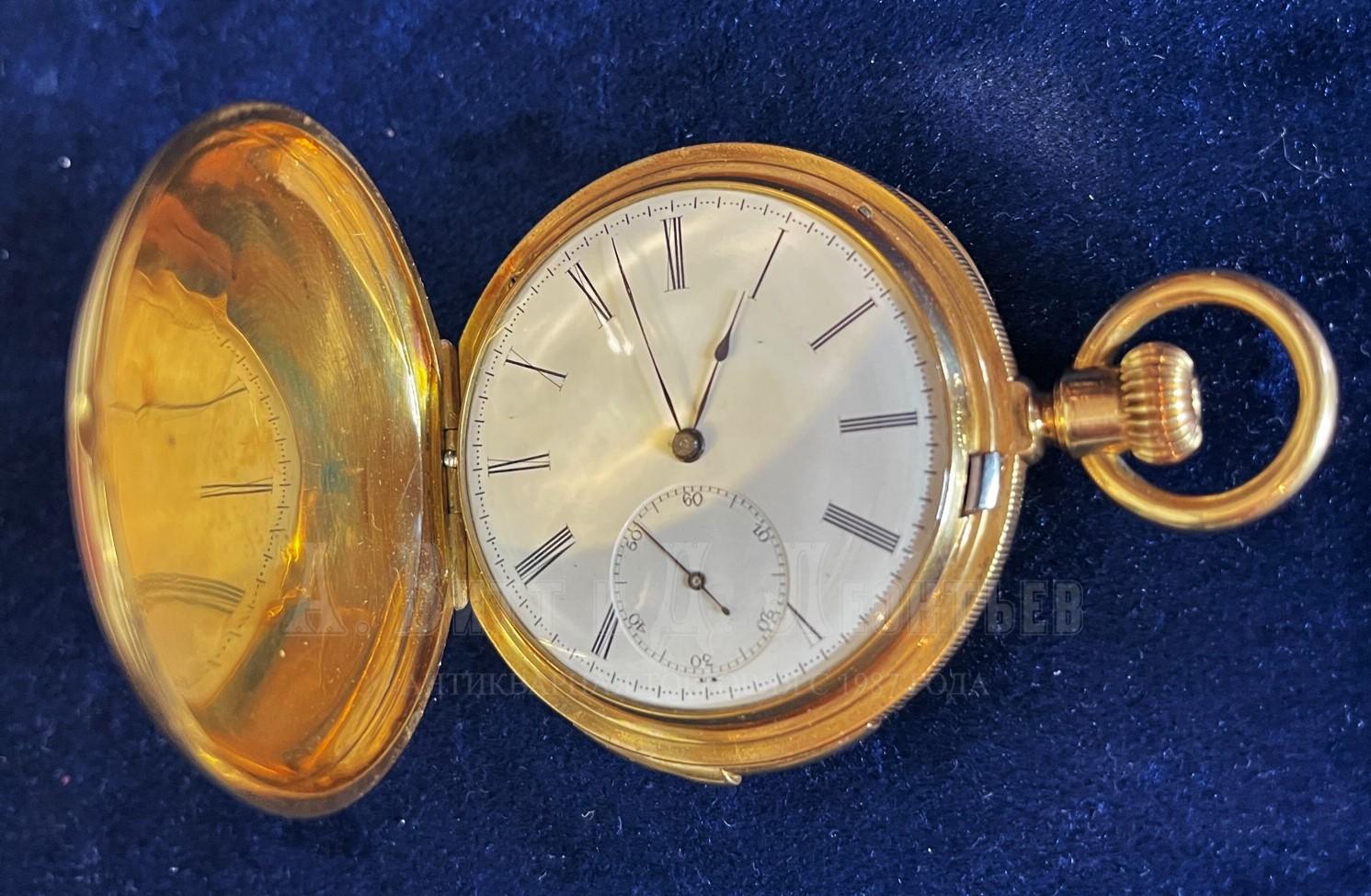 Карманные золотые антикварные часы Patek Philippe et Cie Патек Филип четвертной репетир